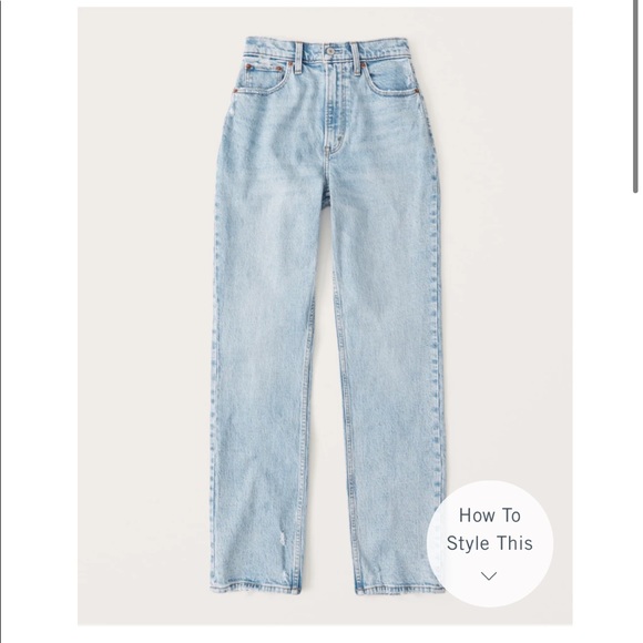 Abercrombie & Fitch Denim - Abercrombie & Fitch Curve Love 90s Ultra High Rise Straight Jeans - NWT